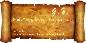 Gyöngyösi Hajnalka névjegykártya