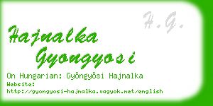 hajnalka gyongyosi business card