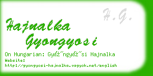 hajnalka gyongyosi business card